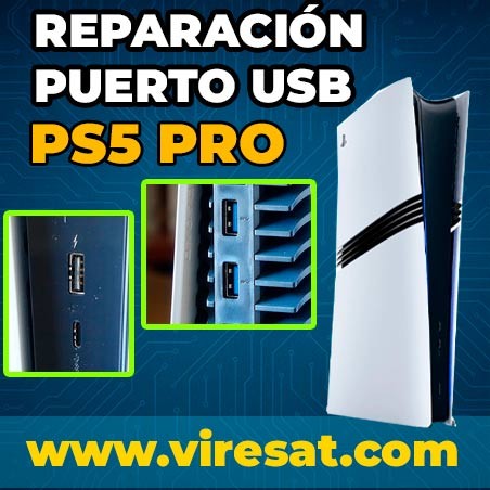 🔌 Reparar Puerto USB PS5 Pro Roto | Frontal o Trasero | No Detecta Dispositivos